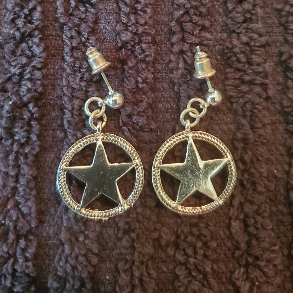 Lone Star silver-tone earrings